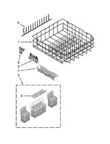 Lower Rack Parts parts for Kenmore Dishwasher 665.14043K015 (66514043K015, 665 14043K015) from AppliancePartsPros.com