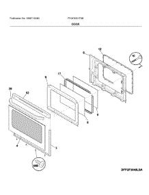 Door parts for Frigidaire Range FFGF3051TSB from AppliancePartsPros.com