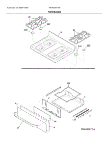 Top / Drawer parts for Frigidaire Range FFGF3051TSB from AppliancePartsPros.com