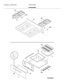 Top / Drawer parts for Frigidaire Range FFGF3016TBB from AppliancePartsPros.com