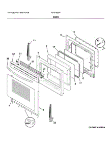 Door parts for Frigidaire Range FGGF3059TDC from AppliancePartsPros.com
