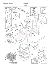 Body parts for Frigidaire Range FGGF3059TDE from AppliancePartsPros.com