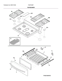 Top / Drawer parts for Frigidaire Range FGGF3059TDE from AppliancePartsPros.com