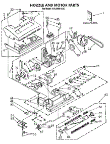Nozzle And Motor parts for Kenmore Vacuum 116.3966183C (1163966183C, 116 3966183C) from AppliancePartsPros.com