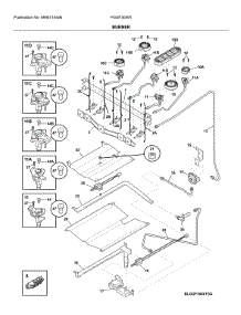 Burner parts for Frigidaire Range FGGF3059TDE from AppliancePartsPros.com