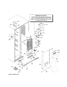 Freezer Section parts for Ge Refrigerator GSE23GGKKCBB from AppliancePartsPros.com