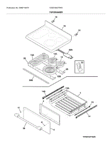 Top / Drawer parts for Frigidaire Range CGEF3037TWG from AppliancePartsPros.com