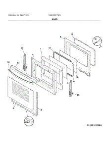 Door parts for Frigidaire Range CGEF3037TWG from AppliancePartsPros.com