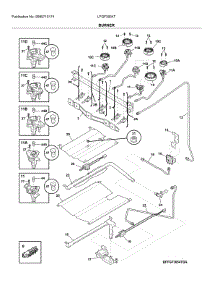 Burner parts for Frigidaire Range LFGF3054TFC from AppliancePartsPros.com