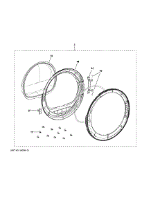 Door parts for Ge Dryer GFT14ESSL0WW from AppliancePartsPros.com