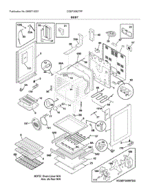 Body parts for Frigidaire Range CGEF3062TFF from AppliancePartsPros.com