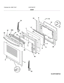 Door parts for Frigidaire Range CGEF3062TFF from AppliancePartsPros.com