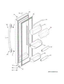 Fresh Food Door parts for Ge Refrigerator GSE25HBLKHTS from AppliancePartsPros.com