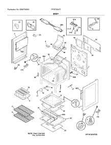 Body parts for Frigidaire Range FFGF3054TBD from AppliancePartsPros.com