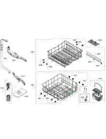 Baskets parts for Kenmore Dishwasher 630.13903011 (63013903011, 630 13903011) from AppliancePartsPros.com