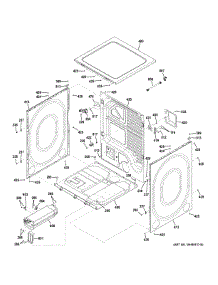 Cabinet & Top Panel parts for Ge Dryer GFD49ERPK0RR from AppliancePartsPros.com