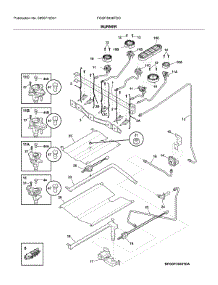 Burner parts for Frigidaire Range FGGF3036TDC from AppliancePartsPros.com