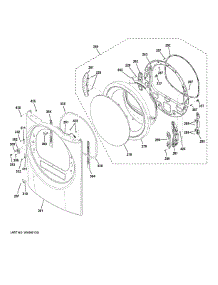 Front Panel & Door parts for Ge Dryer GFD48ESPK0DG from AppliancePartsPros.com