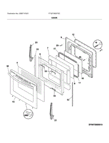 Door parts for Frigidaire Range FFGF3056TSC from AppliancePartsPros.com
