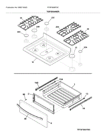 Top / Drawer parts for Frigidaire Range FFGF3056TSC from AppliancePartsPros.com