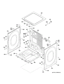 Cabinet & Top Panel parts for Ge Dryer GFD49GRPK0DG from AppliancePartsPros.com