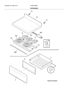 Top / Drawer parts for Frigidaire Range FGEF3030PBF from AppliancePartsPros.com