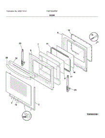 Door parts for Frigidaire Range FGEF3030PBF from AppliancePartsPros.com