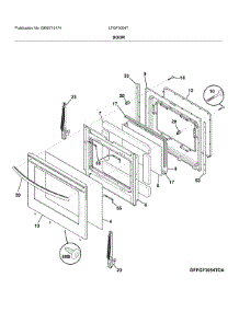 Door parts for Frigidaire Range LFGF3054TFD from AppliancePartsPros.com