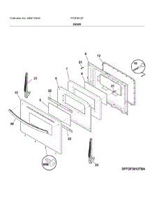 Door parts for Frigidaire Range FFGF3012TBC from AppliancePartsPros.com
