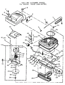 Nozzle And Motor Assembly parts for Kenmore Vacuum 860.32750 (86032750, 860 32750) from AppliancePartsPros.com