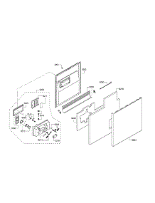 Door / Dispenser parts for Kenmore Dishwasher 630.77933011 (63077933011, 630 77933011) from AppliancePartsPros.com