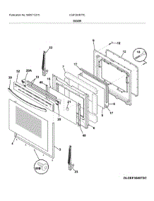 Door parts for Frigidaire Range CGIF3036TFE from AppliancePartsPros.com