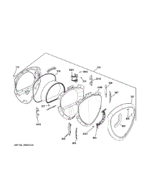 Door parts for Ge Dryer PFDS450EL3WW from AppliancePartsPros.com
