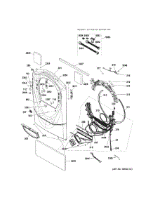 Front Panel parts for Ge Dryer PFDS450EL3WW from AppliancePartsPros.com