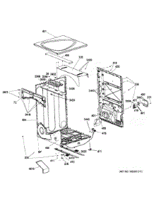 Cabinet & Top Panel parts for Ge Dryer PFDS450EL3WW from AppliancePartsPros.com