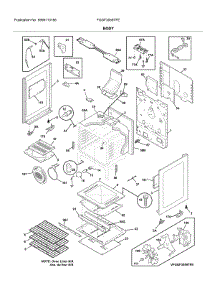 Body parts for Frigidaire Range FGGF3059TFE from AppliancePartsPros.com