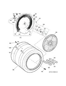 Drum parts for Ge Dryer PFDS450EL3WW from AppliancePartsPros.com