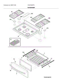 Top / Drawer parts for Frigidaire Range FGGF3059TFE from AppliancePartsPros.com