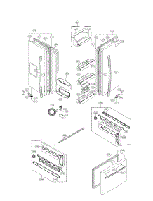 Doors parts for Lg Refrigerator LFX23961SW/00 from AppliancePartsPros.com