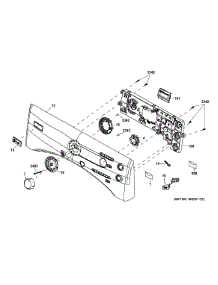 Control Panel parts for Ge Dryer PFDS450EL2WW from AppliancePartsPros.com
