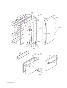 Doors parts for Lg Refrigerator LBN22515ST/00 from AppliancePartsPros.com