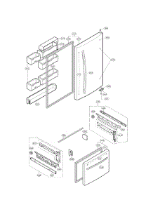 Door Parts parts for Lg Refrigerator LDC22720TT/00 from AppliancePartsPros.com