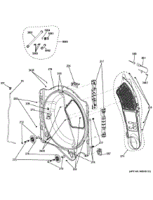 Rear Roller Support parts for Ge Dryer GTDS820GD1WS from AppliancePartsPros.com