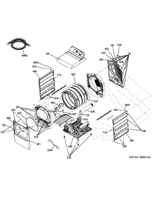 Cabinet parts for Ge Dryer GTDS820ED1WS from AppliancePartsPros.com