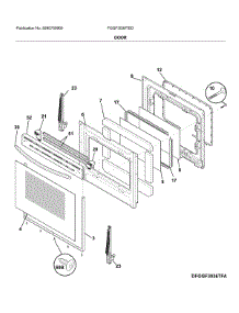 Door parts for Frigidaire Range FGGF3036TDD from AppliancePartsPros.com