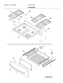 Top / Drawer parts for Frigidaire Range FGGF3036TDD from AppliancePartsPros.com