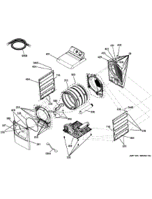 Cabinet parts for Ge Dryer GTDP740ED1WW from AppliancePartsPros.com