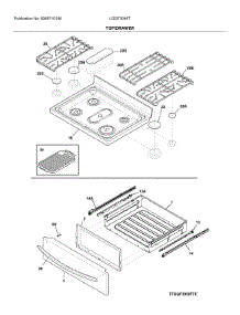 Top / Drawer parts for Frigidaire Range LGGF3046TFD from AppliancePartsPros.com