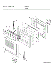 Door parts for Frigidaire Range LGGF3046TFE from AppliancePartsPros.com