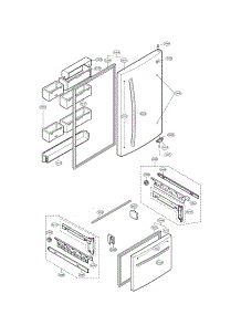Doors parts for Lg Refrigerator LDC22720ST/00 from AppliancePartsPros.com